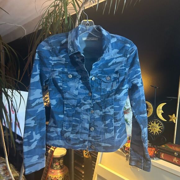 Y2K Mavi Blue Camo Jean Jacket XS - Picture 4 of 14